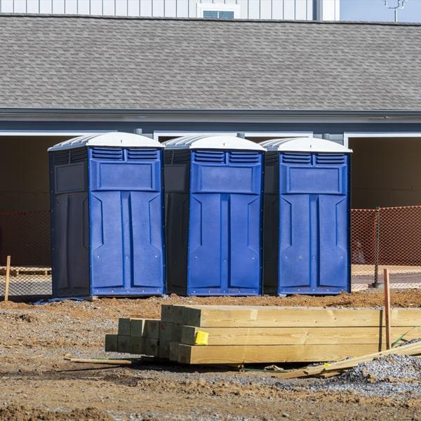 construction site porta potties services our portable restrooms on job sites once a week, but can also provide additional servicing if needed